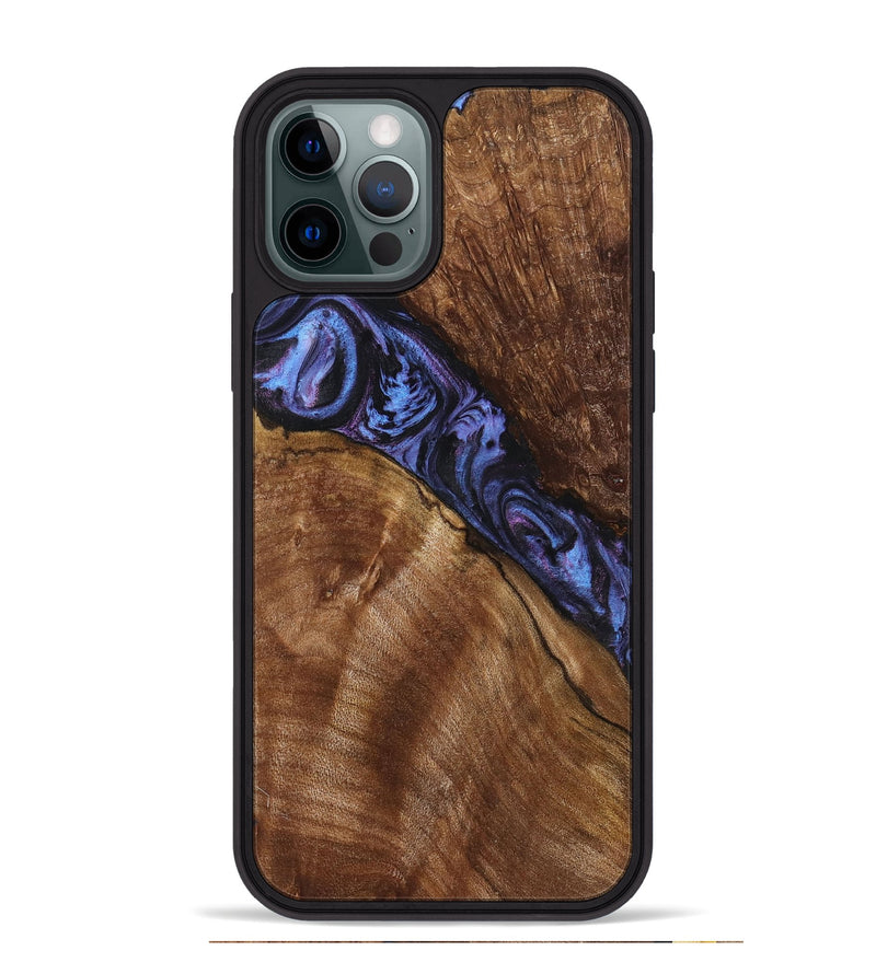 iPhone 12 Pro Max Wood+Resin Phone Case - Stanley (Purple, 719521)