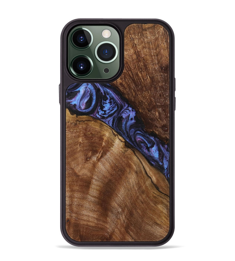 iPhone 13 Pro Max Wood+Resin Phone Case - Stanley (Purple, 719521)