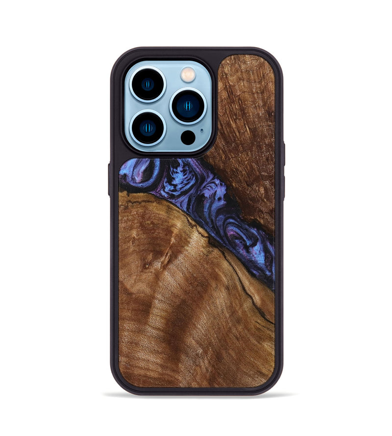 iPhone 14 Pro Wood+Resin Phone Case - Stanley (Purple, 719521)