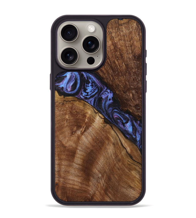 iPhone 15 Pro Max Wood+Resin Phone Case - Stanley (Purple, 719521)