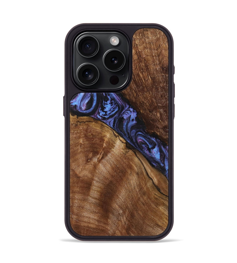 iPhone 15 Pro Wood+Resin Phone Case - Stanley (Purple, 719521)