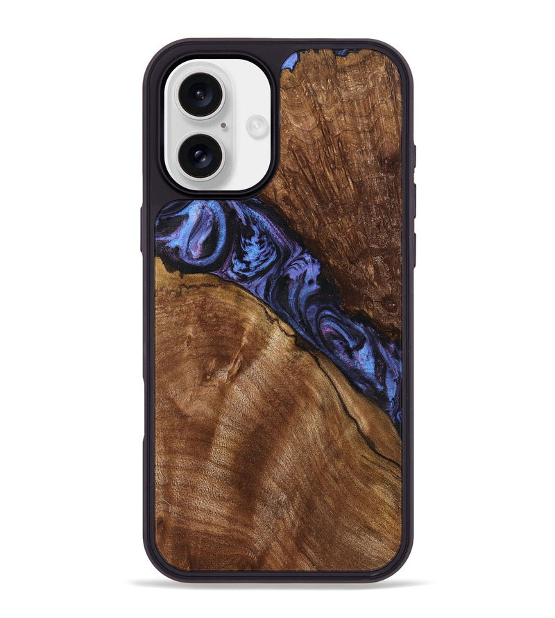 iPhone 16 Plus Wood+Resin Phone Case - Stanley (Purple, 719521)