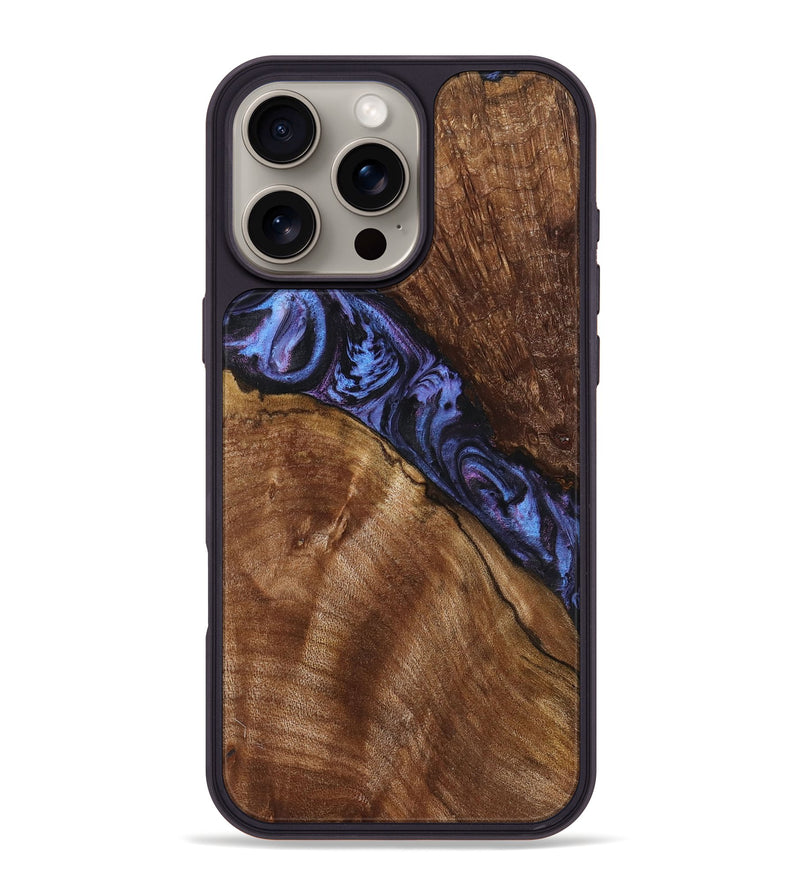 iPhone 16 Pro Max Wood+Resin Phone Case - Stanley (Purple, 719521)