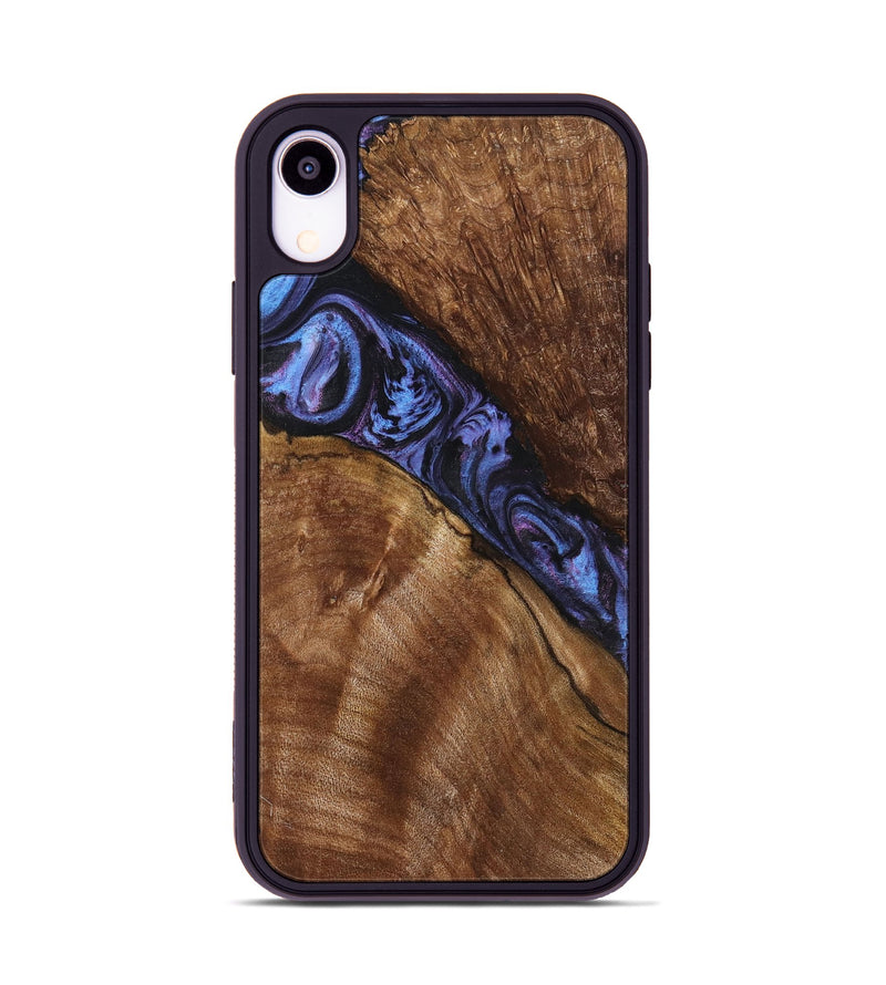 iPhone Xr Wood+Resin Phone Case - Stanley (Purple, 719521)