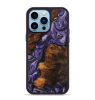 iPhone 14 Pro Max Wood+Resin Phone Case - Aimee (Purple, 719525)