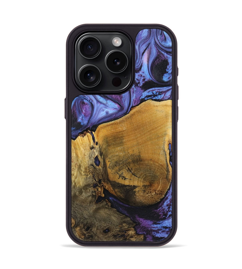 iPhone 15 Pro Wood+Resin Phone Case - Christie (Purple, 719526)