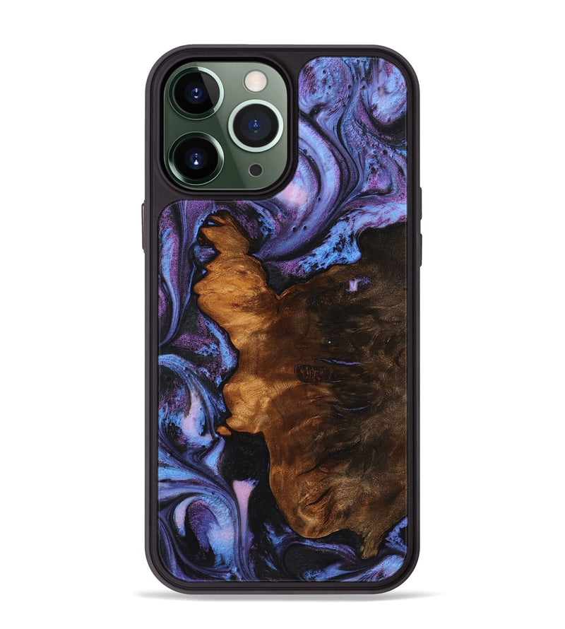 iPhone 13 Pro Max Wood+Resin Phone Case - Fernanda (Purple, 719528)