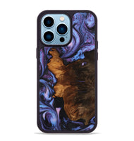 iPhone 14 Pro Max Wood+Resin Phone Case - Fernanda (Purple, 719528)