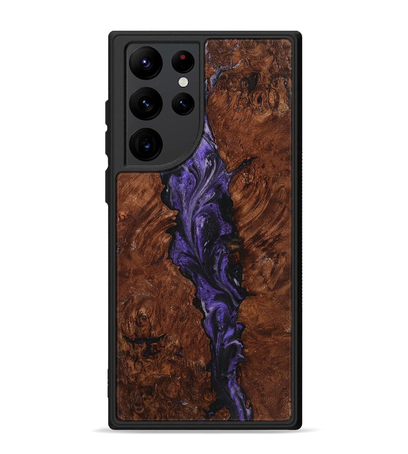 Galaxy S22 Ultra Wood+Resin Phone Case - Anita (Purple, 719529)