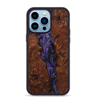 iPhone 14 Pro Max Wood+Resin Phone Case - Anita (Purple, 719529)