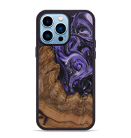 iPhone 14 Pro Max Wood+Resin Phone Case - Demi (Purple, 719530)