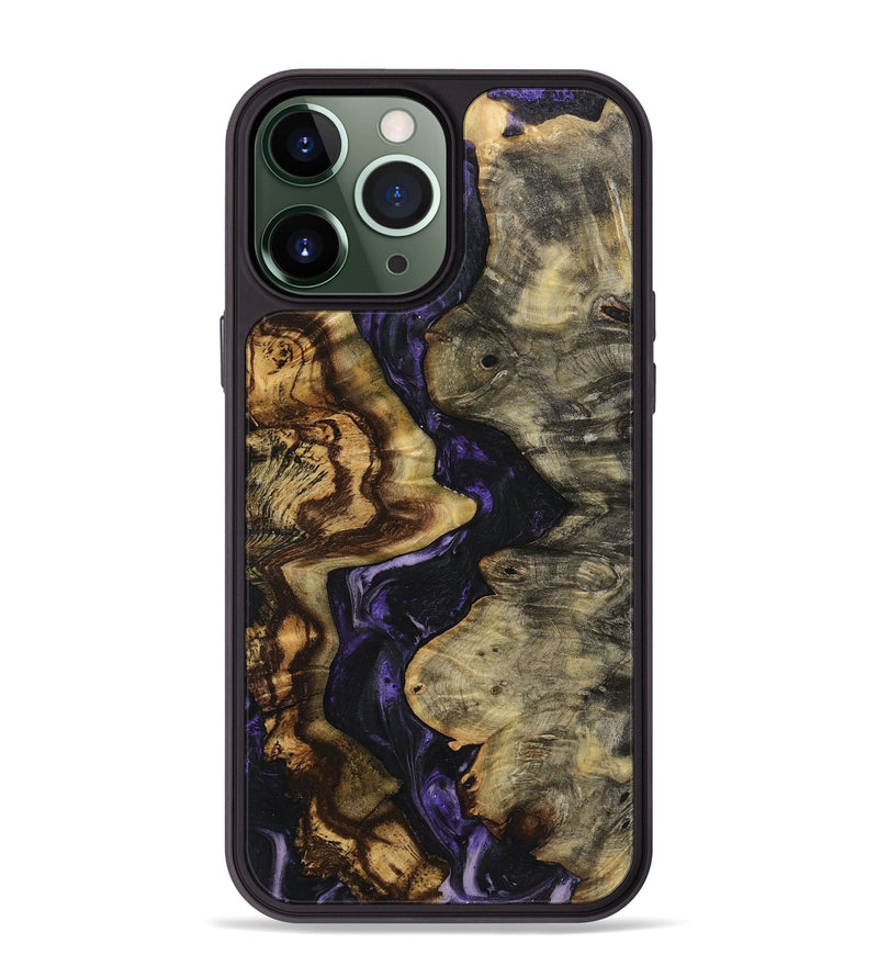 iPhone 13 Pro Max Wood+Resin Phone Case - Andrew (Purple, 719531)