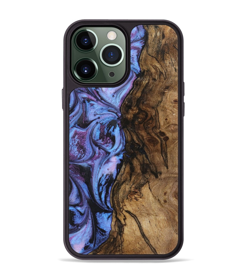 iPhone 13 Pro Max Wood+Resin Phone Case - Arturo (Purple, 719532)