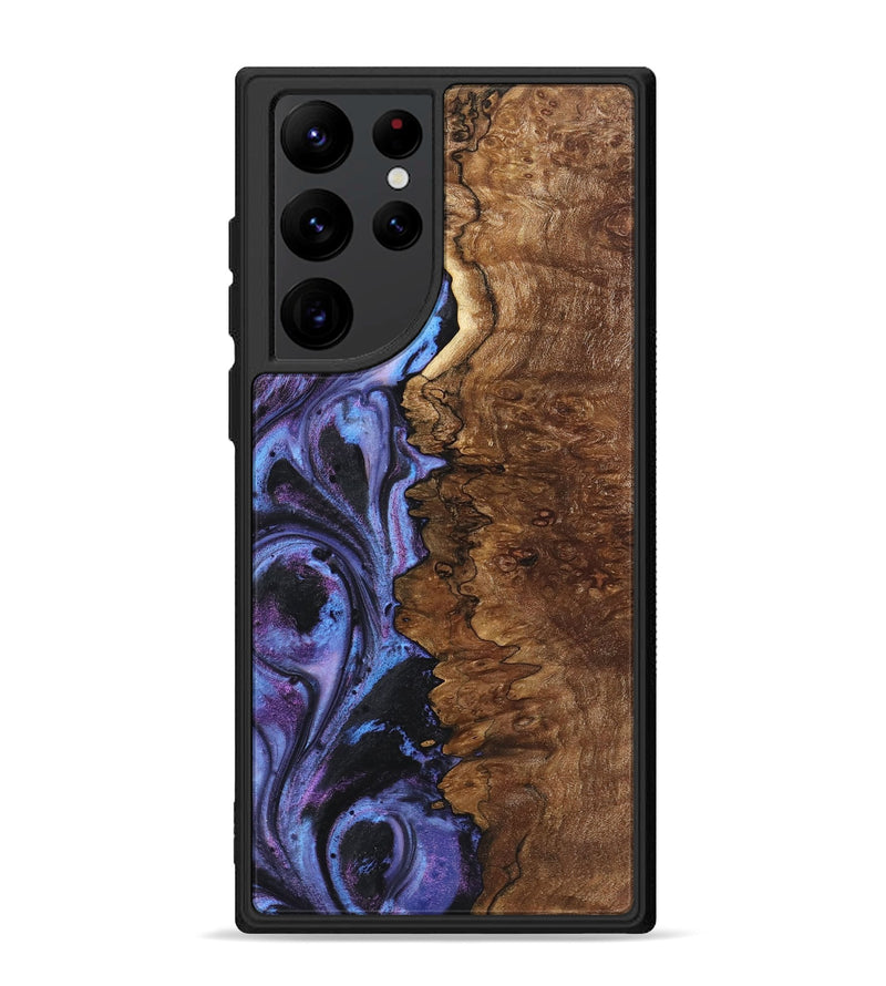 Galaxy S22 Ultra Wood+Resin Phone Case - Irvin (Purple, 719533)