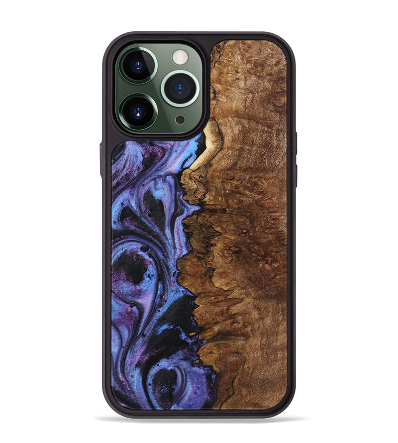 iPhone 13 Pro Max Wood+Resin Phone Case - Irvin (Purple, 719533)