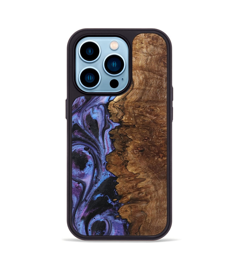 iPhone 14 Pro Wood+Resin Phone Case - Irvin (Purple, 719533)