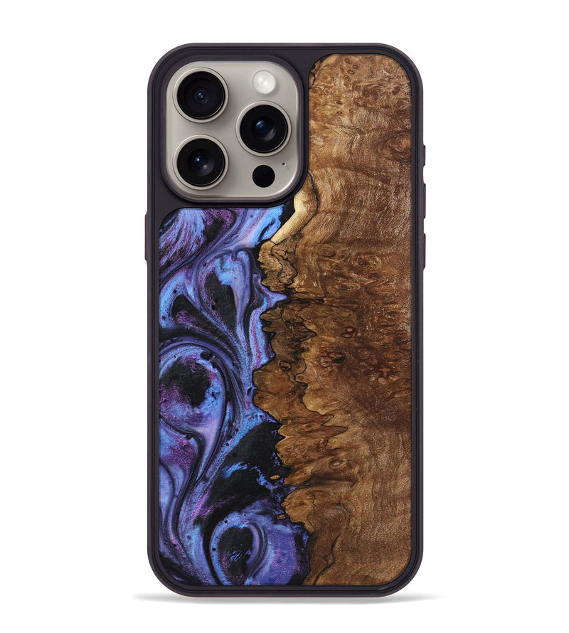 iPhone 15 Pro Max Wood+Resin Phone Case - Irvin (Purple, 719533)