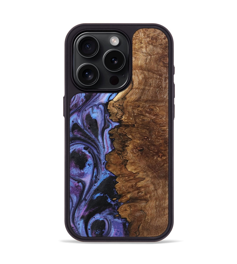 iPhone 15 Pro Wood+Resin Phone Case - Irvin (Purple, 719533)