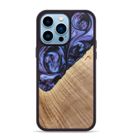 iPhone 14 Pro Max Wood+Resin Phone Case - Michael (Purple, 719534)