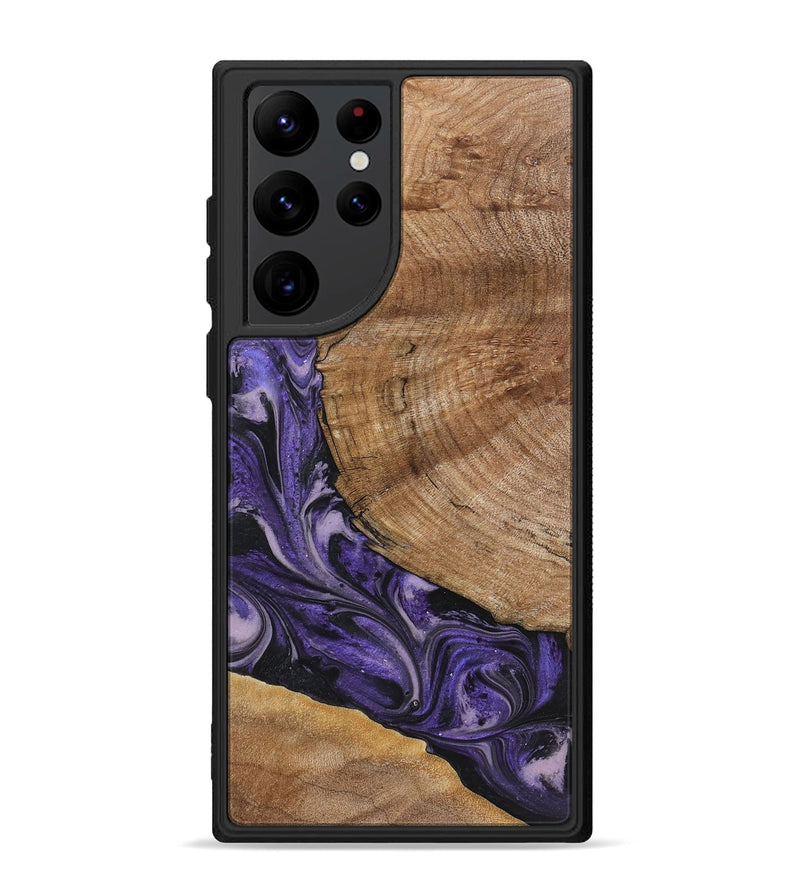 Galaxy S22 Ultra Wood+Resin Phone Case - Terrence (Purple, 719536)