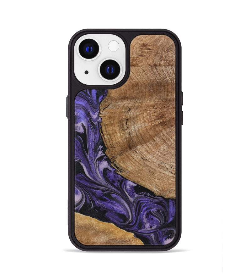 iPhone 13 Wood+Resin Phone Case - Terrence (Purple, 719536)