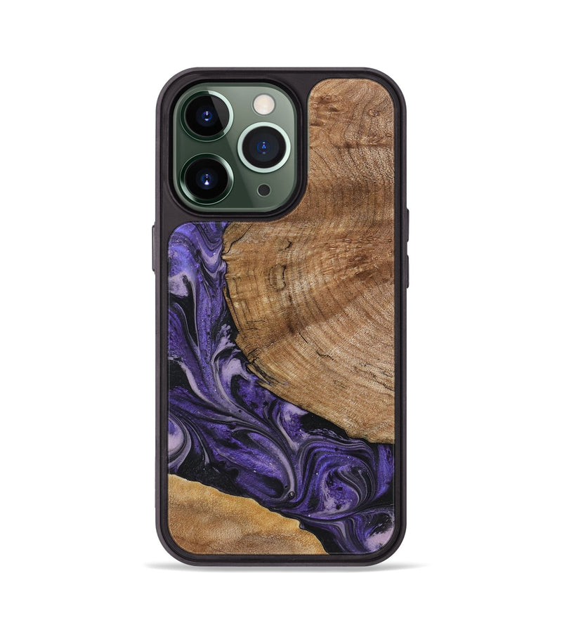 iPhone 13 Pro Wood+Resin Phone Case - Terrence (Purple, 719536)