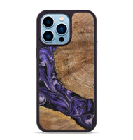 iPhone 14 Pro Max Wood+Resin Phone Case - Terrence (Purple, 719536)