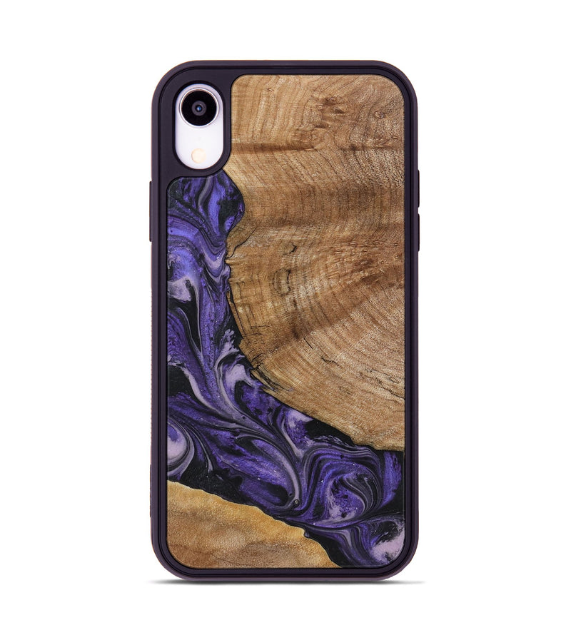 iPhone Xr Wood+Resin Phone Case - Terrence (Purple, 719536)