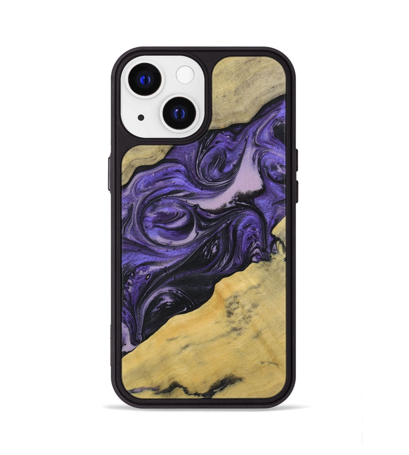 iPhone 13 Wood+Resin Phone Case - Jaime (Purple, 719537)