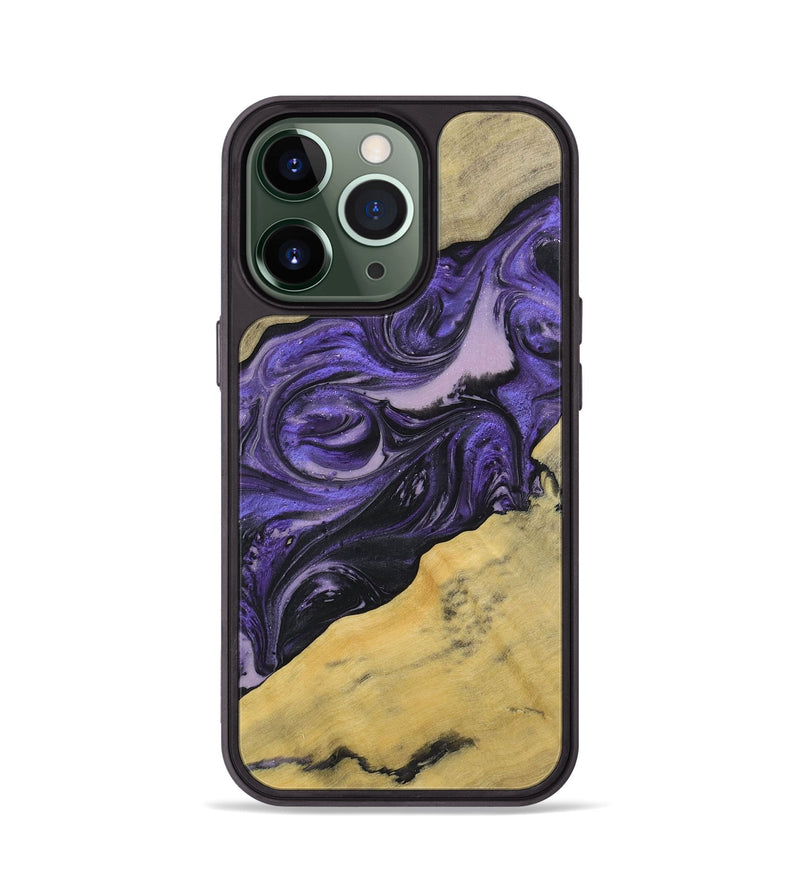 iPhone 13 Pro Wood+Resin Phone Case - Jaime (Purple, 719537)