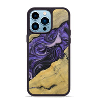 iPhone 14 Pro Max Wood+Resin Phone Case - Jaime (Purple, 719537)