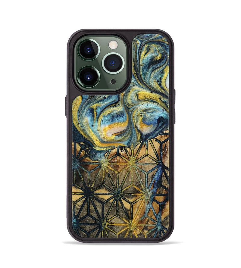 iPhone 13 Pro Wood+Resin Phone Case - Wayne (Pattern, 719540)