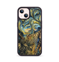 iPhone 14 Wood+Resin Phone Case - Wayne (Pattern, 719540)