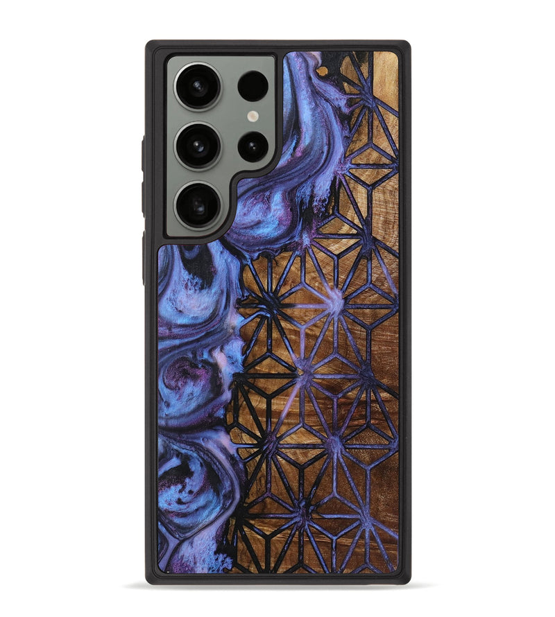 Galaxy S23 Ultra Wood+Resin Phone Case - Candace (Pattern, 719542)