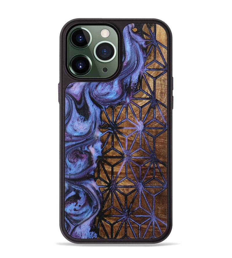 iPhone 13 Pro Max Wood+Resin Phone Case - Candace (Pattern, 719542)