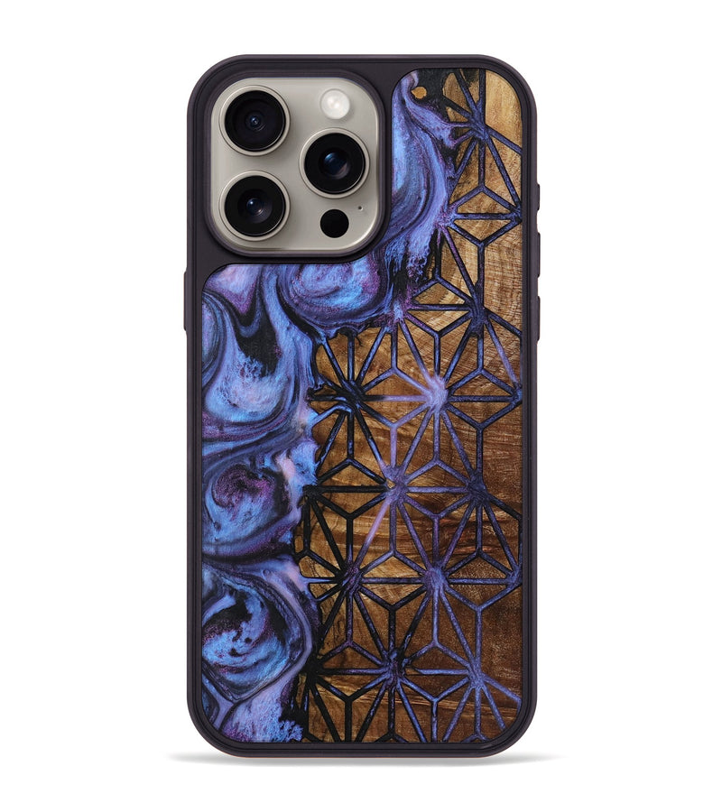 iPhone 15 Pro Max Wood+Resin Phone Case - Candace (Pattern, 719542)