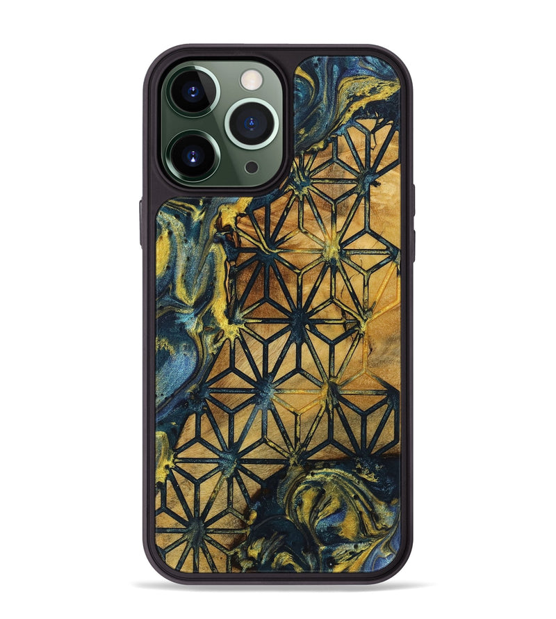 iPhone 13 Pro Max Wood+Resin Phone Case - Grover (Pattern, 719543)