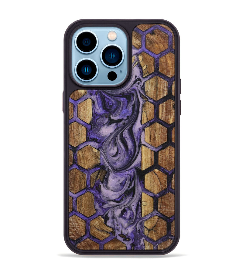 iPhone 14 Pro Max Wood+Resin Phone Case - Cadence (Pattern, 719544)