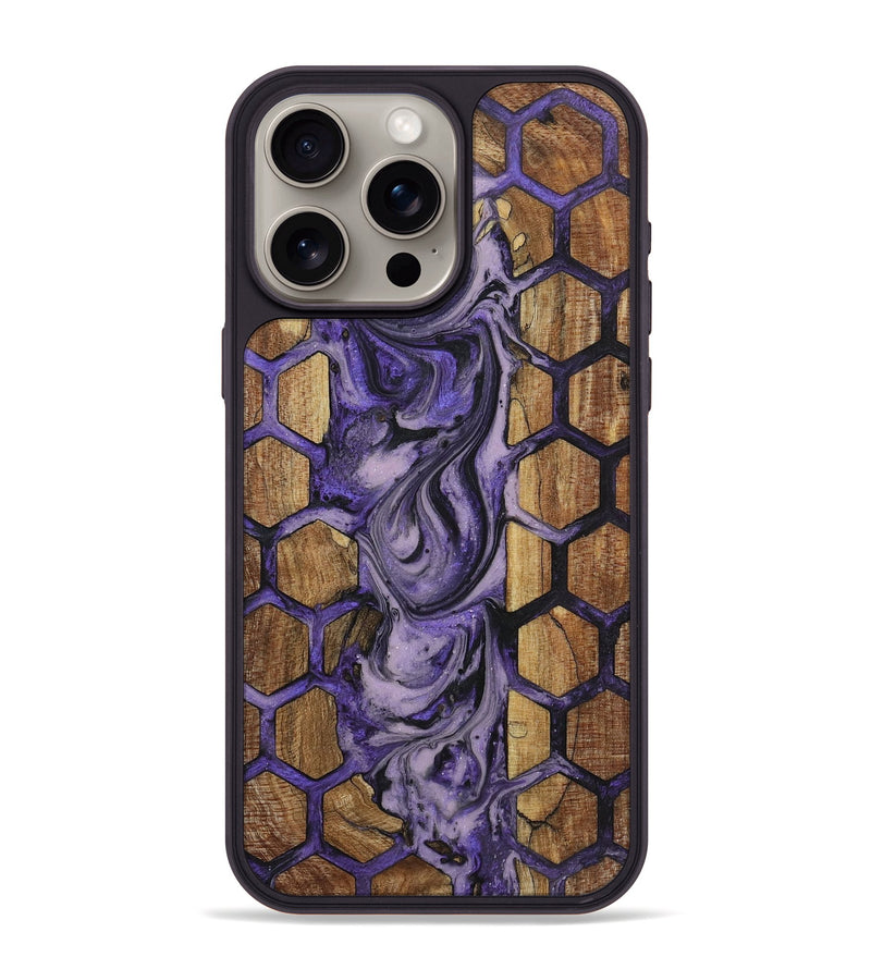 iPhone 15 Pro Max Wood+Resin Phone Case - Cadence (Pattern, 719544)