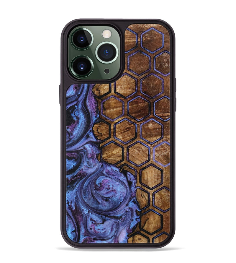 iPhone 13 Pro Max Wood+Resin Phone Case - Virginia (Pattern, 719545)