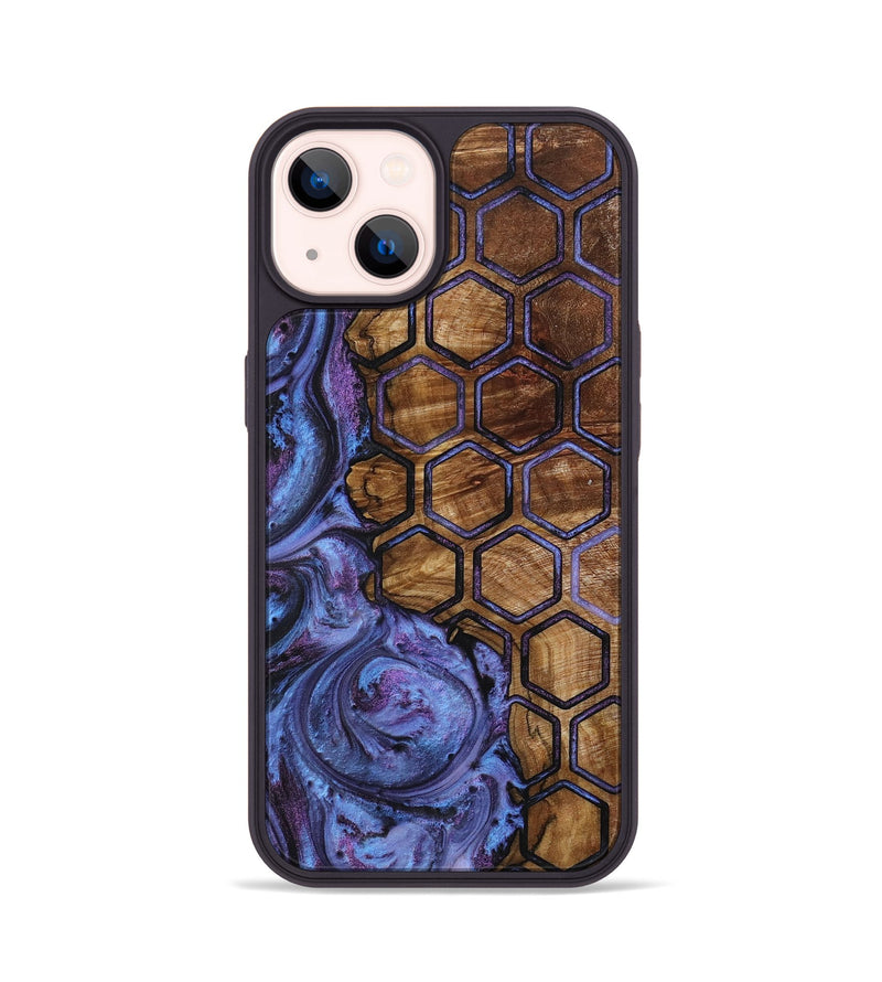 iPhone 14 Wood+Resin Phone Case - Virginia (Pattern, 719545)