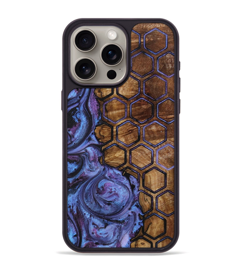 iPhone 15 Pro Max Wood+Resin Phone Case - Virginia (Pattern, 719545)