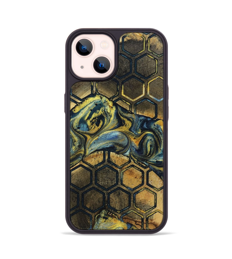 iPhone 14 Wood+Resin Phone Case - Sonia (Pattern, 719546)