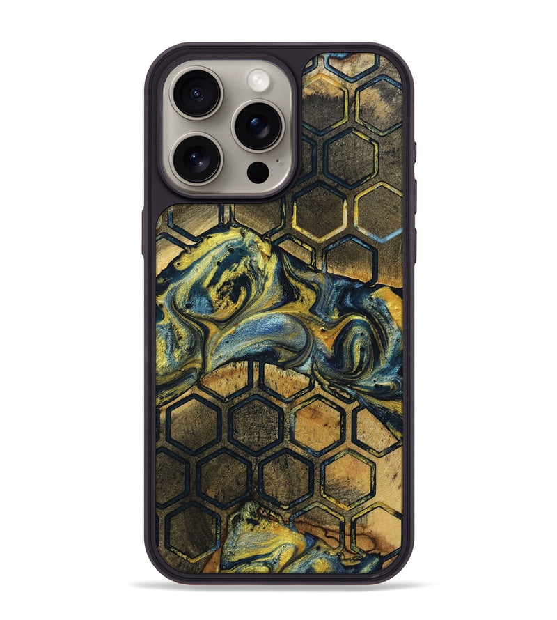 iPhone 15 Pro Max Wood+Resin Phone Case - Sonia (Pattern, 719546)