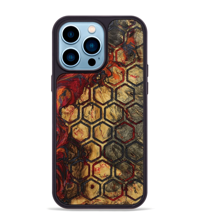 iPhone 14 Pro Max Wood+Resin Phone Case - Stacie (Pattern, 719547)