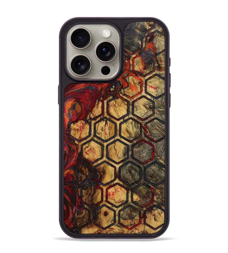 iPhone 15 Pro Max Wood+Resin Phone Case - Stacie (Pattern, 719547)