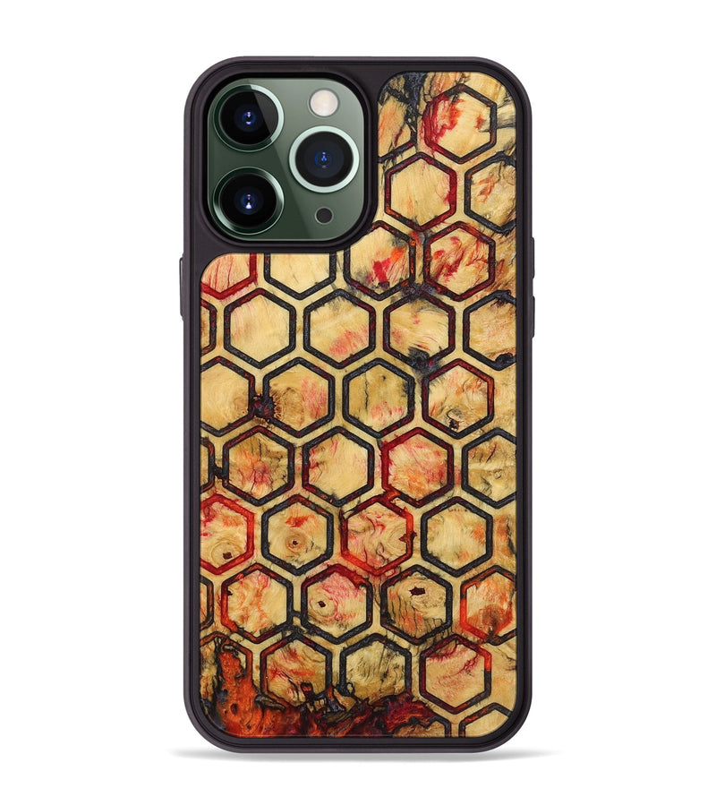 iPhone 13 Pro Max Wood+Resin Phone Case - Ali (Pattern, 719551)