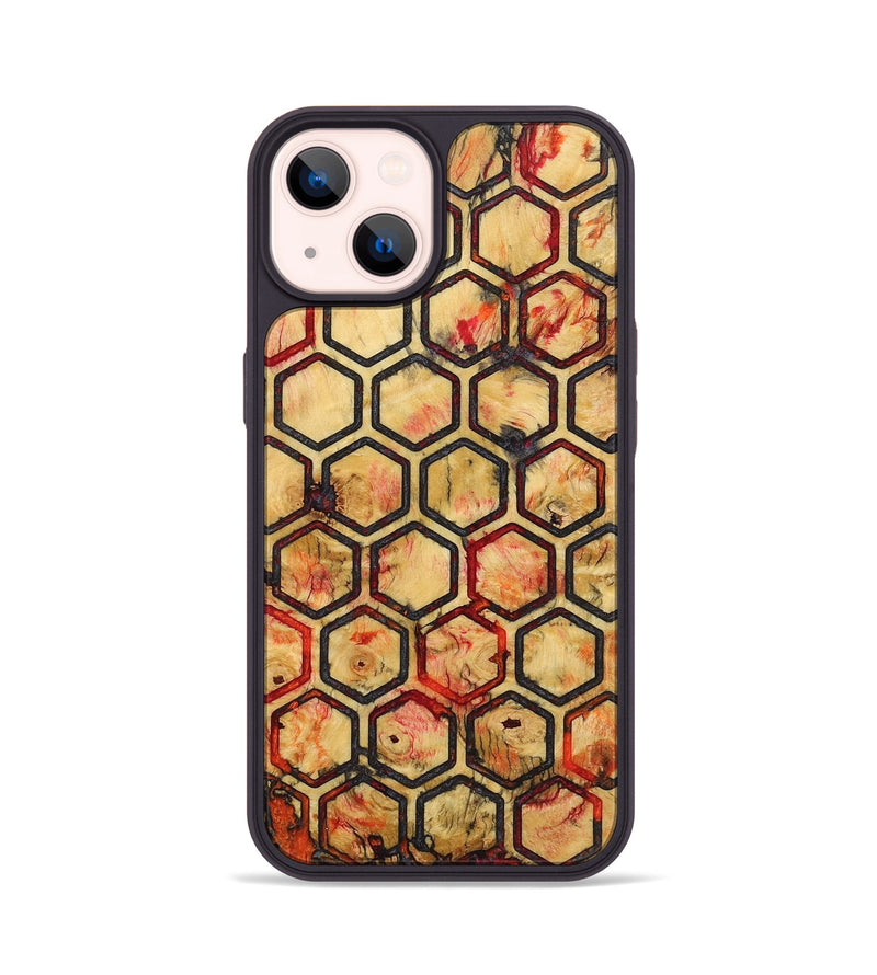 iPhone 14 Wood+Resin Phone Case - Ali (Pattern, 719551)