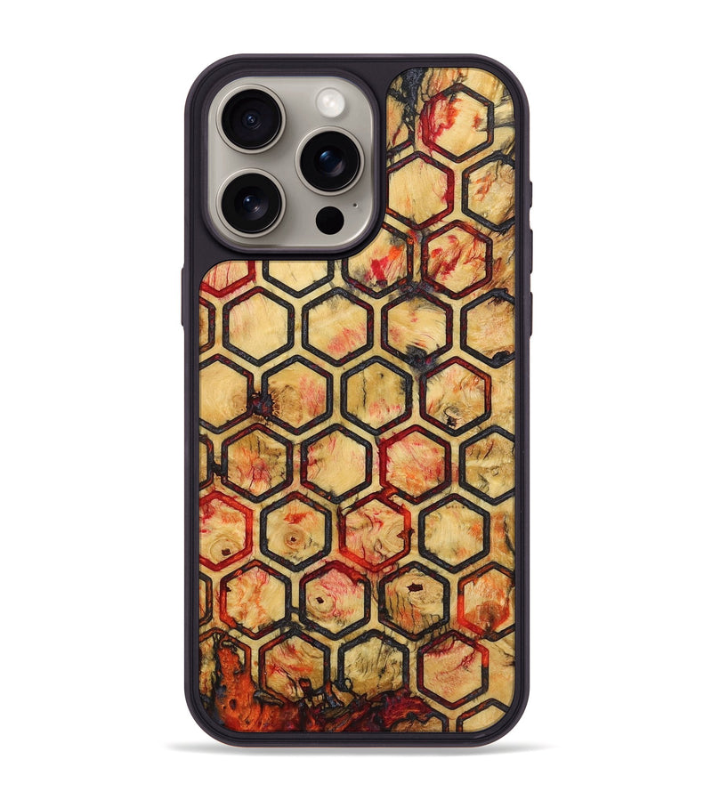 iPhone 15 Pro Max Wood+Resin Phone Case - Ali (Pattern, 719551)