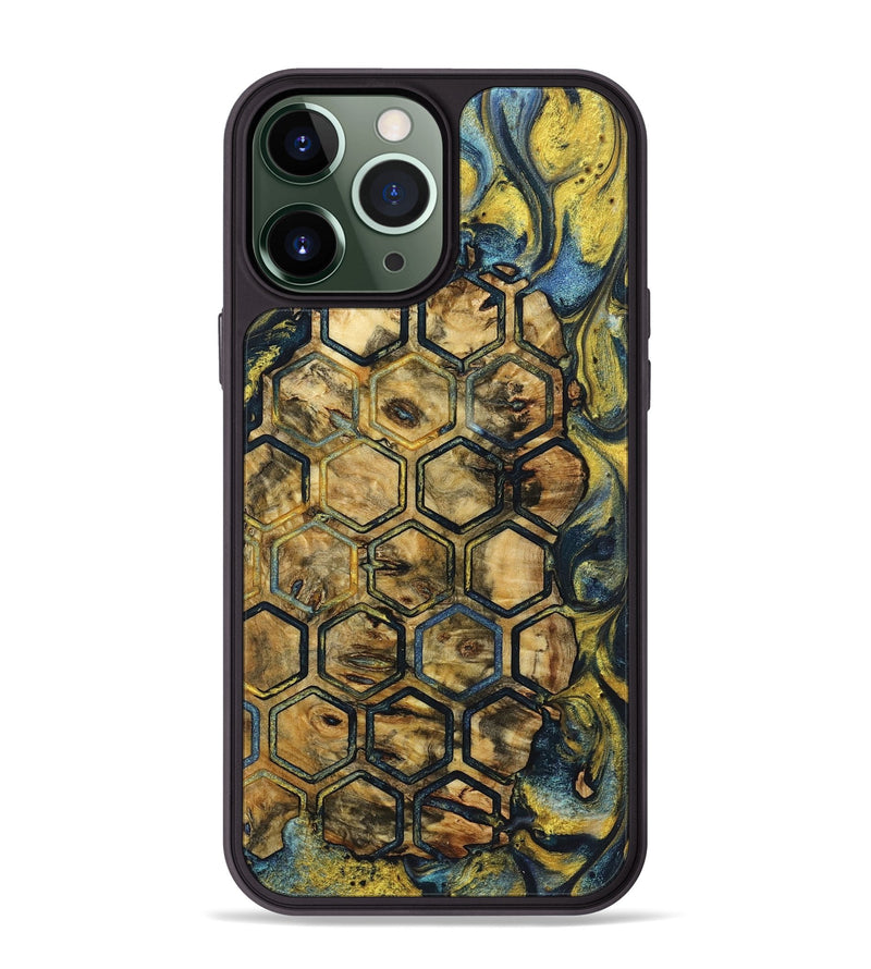 iPhone 13 Pro Max Wood+Resin Phone Case - Sheree (Pattern, 719552)